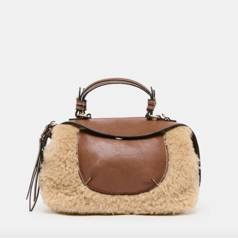 Dolce Vita Brown and Cream Satchel